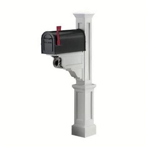 mayne dover mailbox post white.